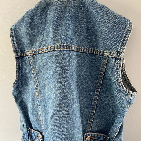 Vintage Biker Jean Vest - Picture 3 of 4